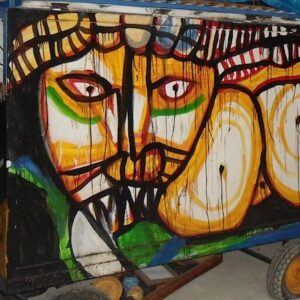 Untitled (Painted Cart)